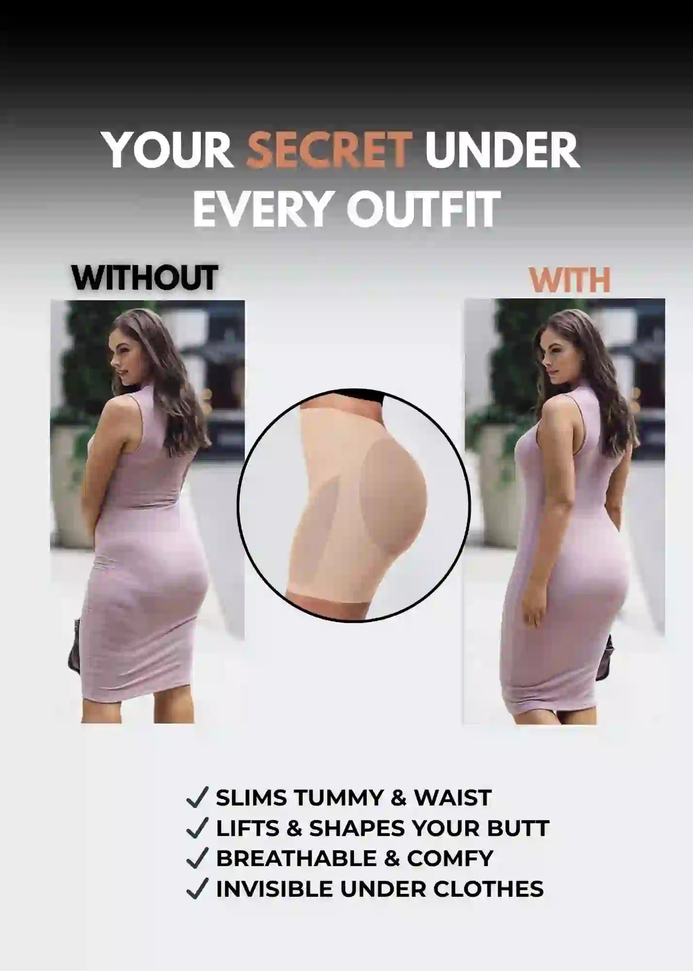 Tummy Slimming Butt Lifter Seamless Shapewear