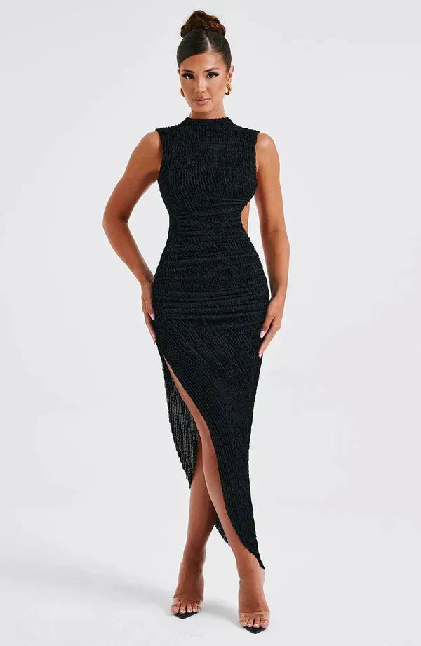 Aphrodite Midi Dress Elegant Womens Outfit