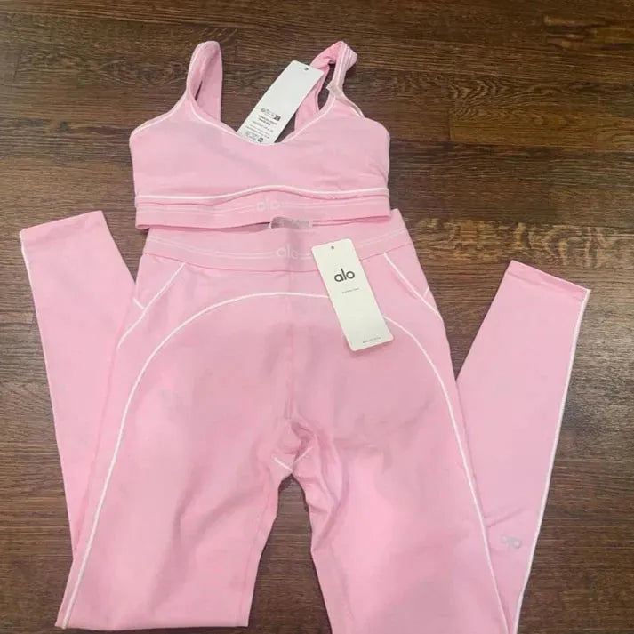 Womens Workout Set Bra & Leggings Gym Outfit