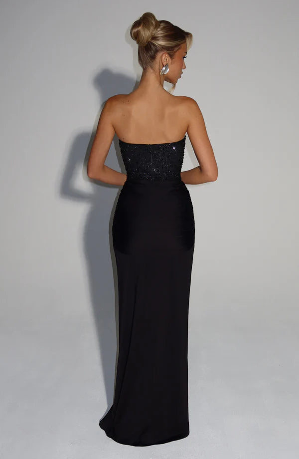 Sienna Maxi Dress with Scarf Elegant Womens Evening Outfit