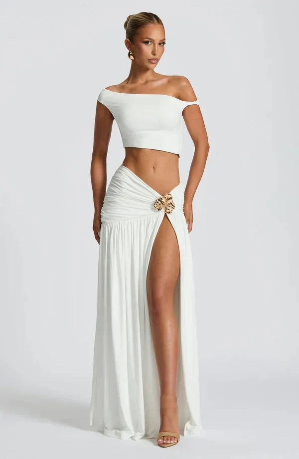 Elegant Maxi Skirt for Women Saira Flowy Long Skirt