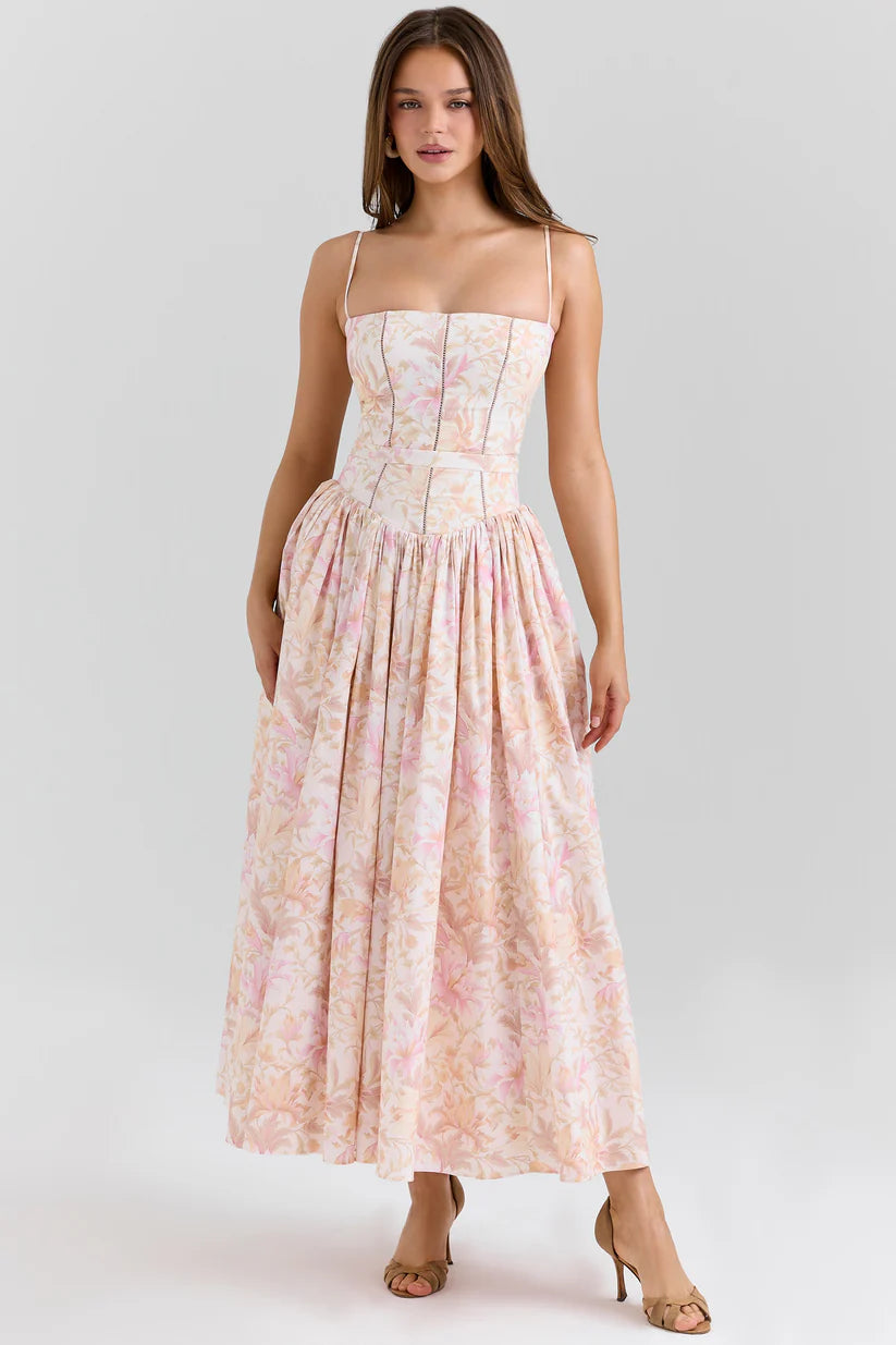 Floral Midi Sundress for Women Velmora Summer Dress