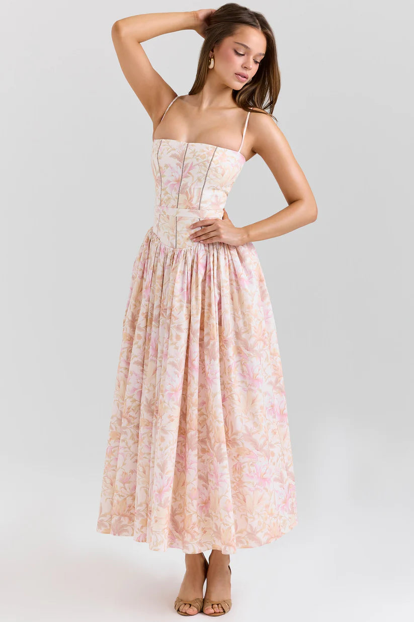 Floral Midi Sundress for Women Velmora Summer Dress
